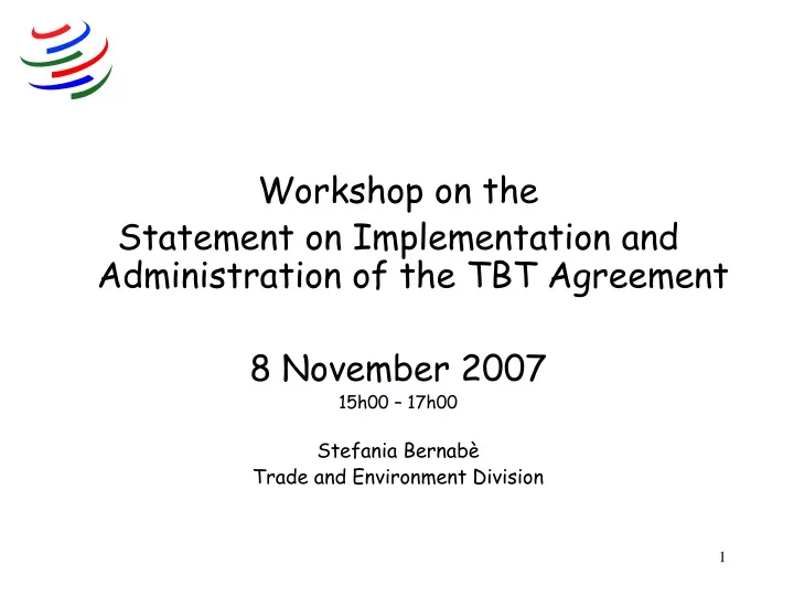 workshop on the statement on implementation