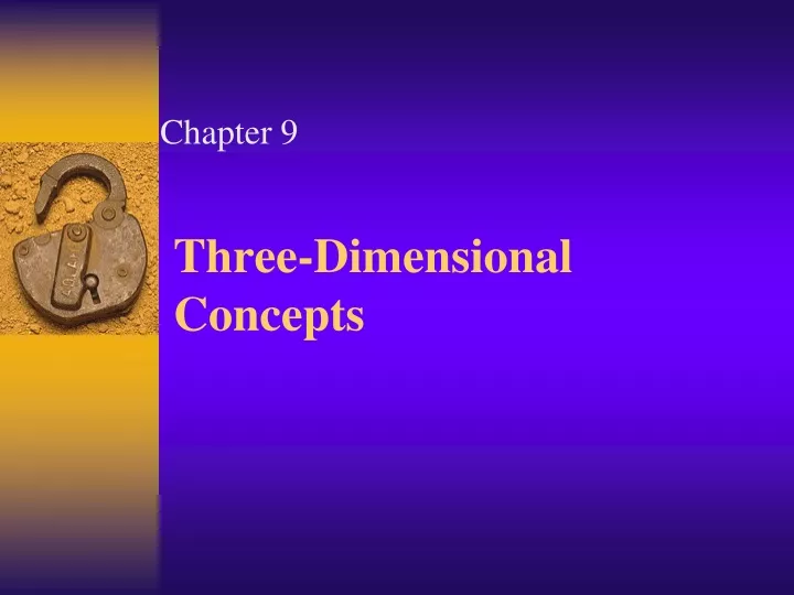 three dimensional concepts
