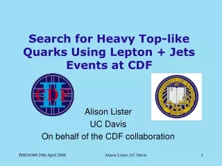 Search for Heavy Top-like Quarks Using Lepton + Jets Events at CDF
