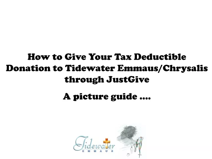 how to give your tax deductible donation