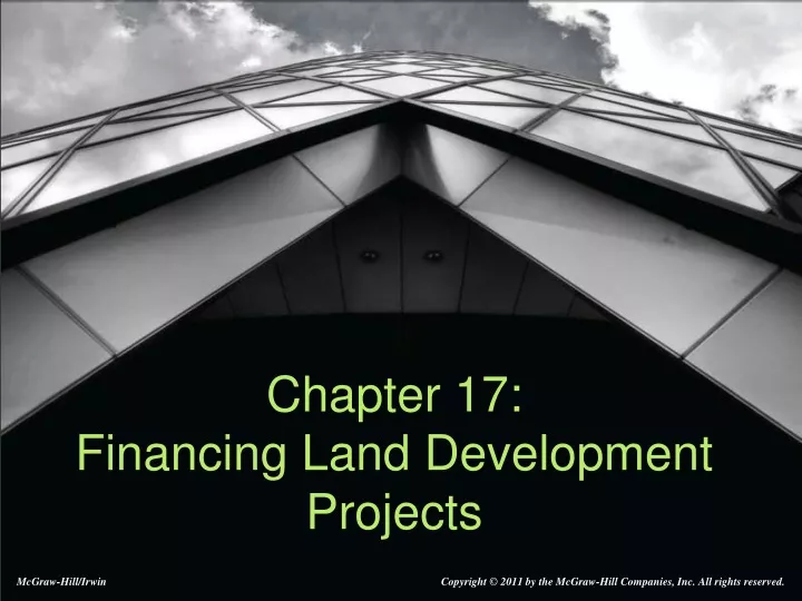 chapter 17 financing land development projects