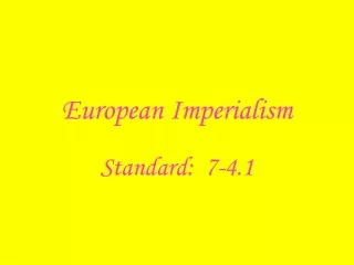 European Imperialism