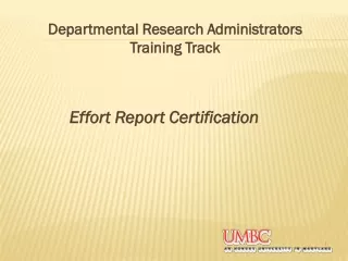 Effort Report Certification