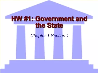 HW #1: Government and the State