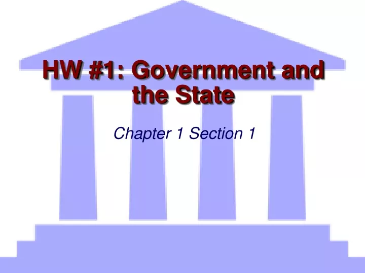 hw 1 government and the state