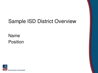 Sample ISD District Overview