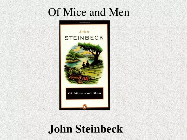 of mice and men