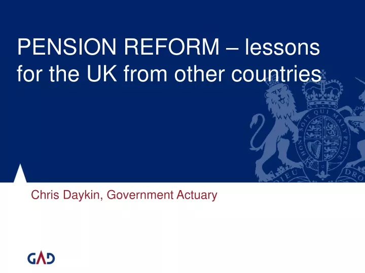 pension reform lessons for the uk from other countries