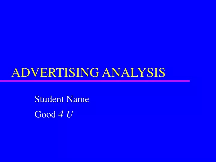 advertising analysis
