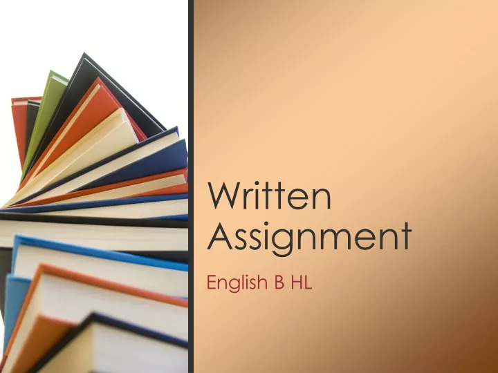 written assignment