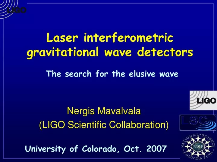 laser interferometric gravitational wave detectors