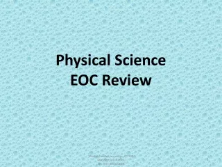 Physical Science  EOC Review