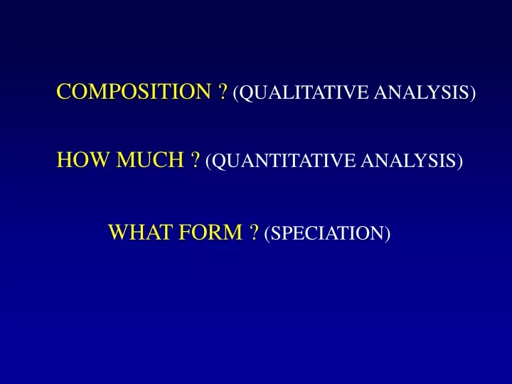 composition qualitative analysis