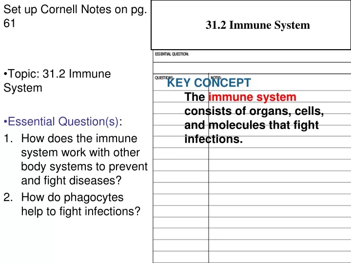 31 2 immune system