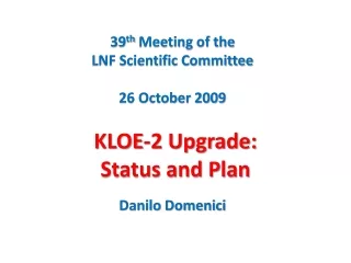 KLOE-2 Upgrade: Status and Plan