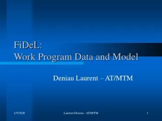 FiDeL: Work Program Data and Model