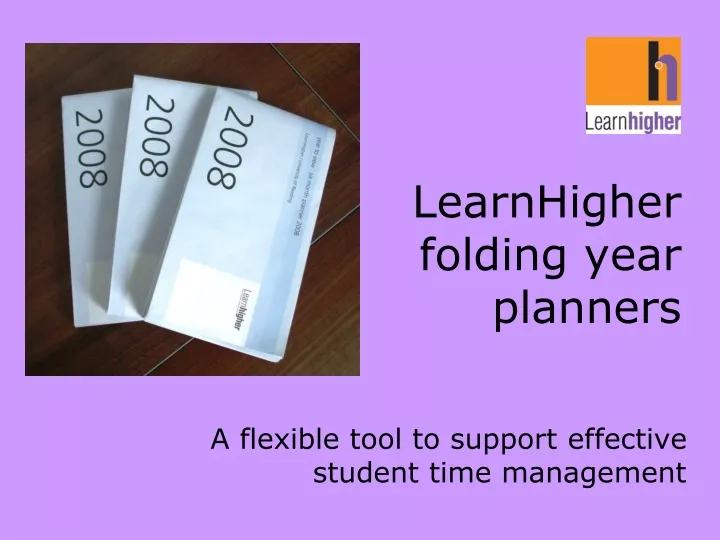 learnhigher folding year planners