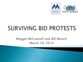 SURVIVING BID PROTESTS