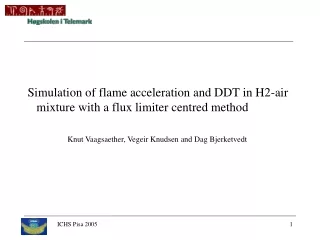 Simulation  of flame  acceleration and DDT in H2-air mixture with a flux limiter centred method