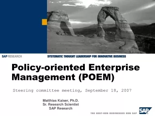 Policy-oriented Enterprise Management (POEM)