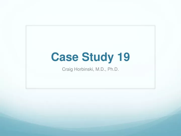 case study 19