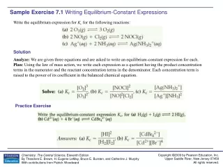 Sample Exercise 7.1  Writing Equilibrium-Constant Expressions