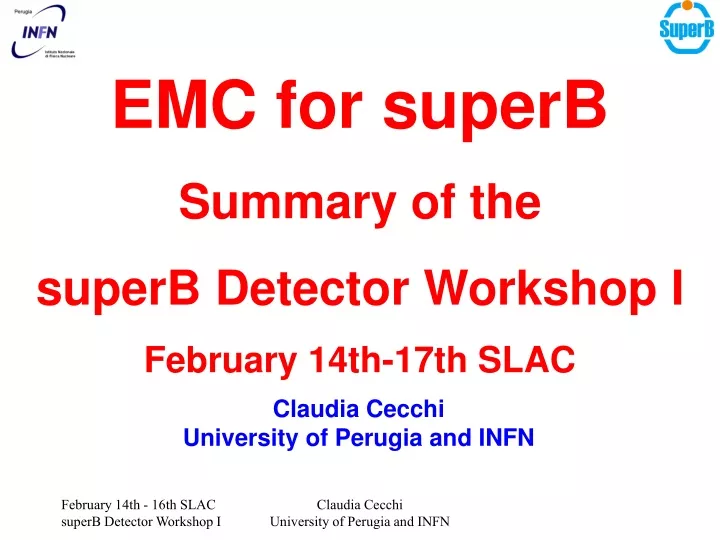 emc for superb summary of the superb detector