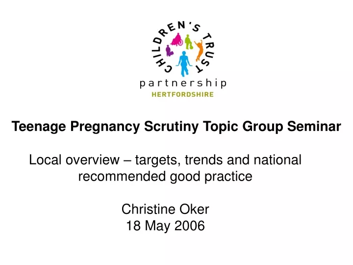 teenage pregnancy scrutiny topic group seminar