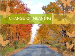 CHANGE OF MEANING