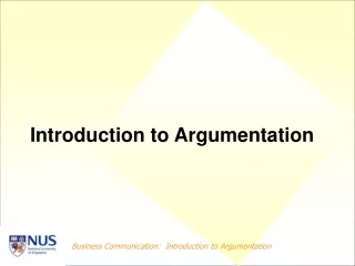 Introduction to Argumentation