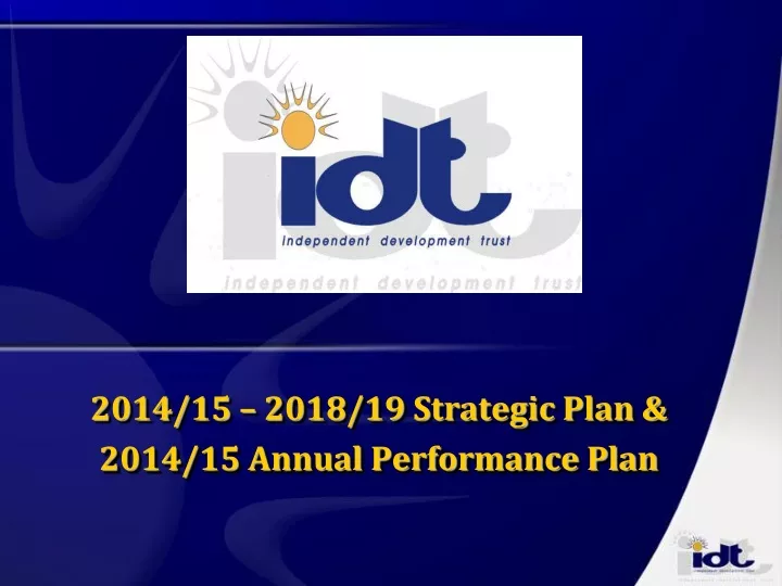 2014 15 2018 19 strategic plan 2014 15 annual performance plan