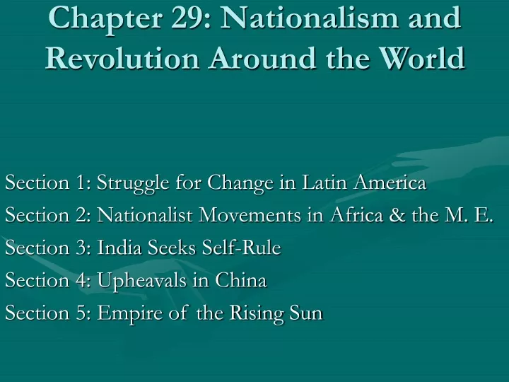 chapter 29 nationalism and revolution around the world