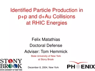 Identified Particle Production in p+p and d+Au Collisions  at RHIC Energies