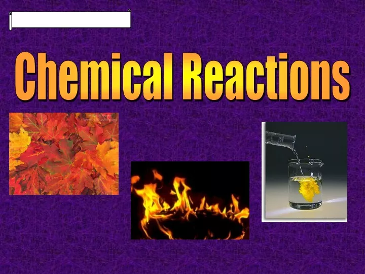 chemical reactions