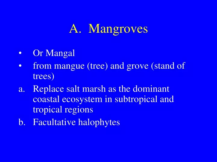 a mangroves