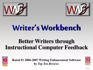 Writer’s Workbench Better Writers through Instructional Computer Feedback