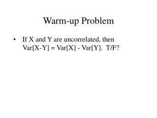 Warm-up Problem