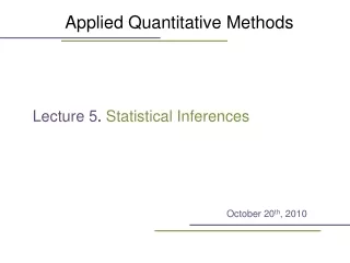 Applied Quantitative Methods