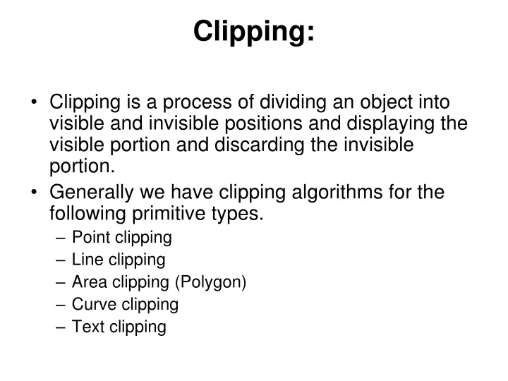 clipping