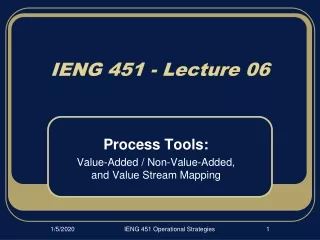 IENG 451 - Lecture 06