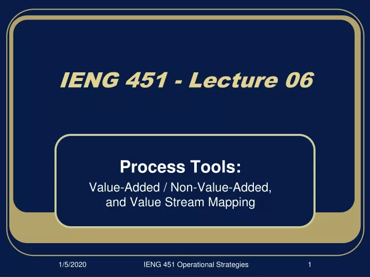 ieng 451 lecture 06
