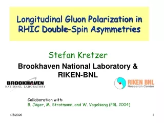 Longitudinal Gluon Polarization in RHIC Double-Spin Asymmetries