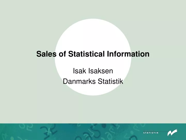 sales of statistical information