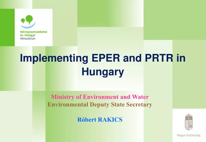 implementing eper and prtr in hungary