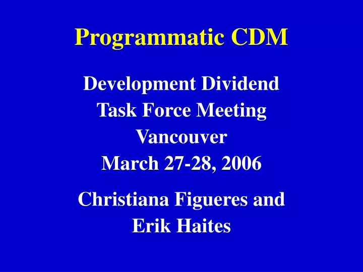 programmatic cdm