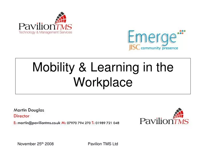 mobility learning in the workplace