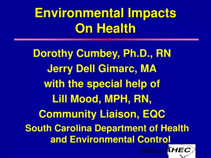 environmental impacts on health