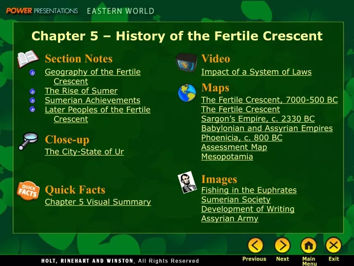 chapter 5 history of the fertile crescent