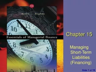 Chapter  1 5 Managing Short-Term Liabilities (Financing)