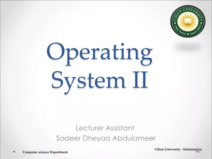 operating system ii